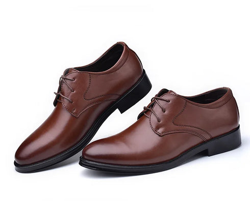 Elegant Men's Formal Dressing Shoes for Office, Wedding, and Casual Occasions - Stylish Pointed Toe Leather Footwear for Social Events and Winter Wear